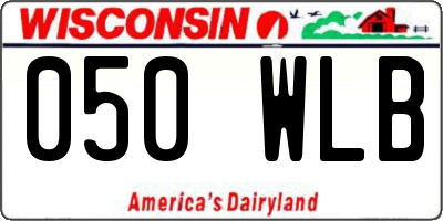 WI license plate 050WLB