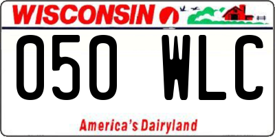 WI license plate 050WLC