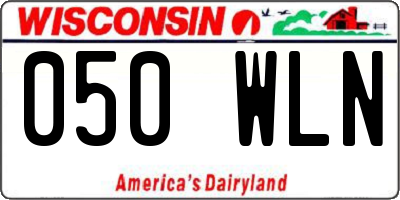 WI license plate 050WLN