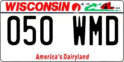 WI license plate 050WMD