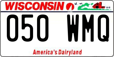 WI license plate 050WMQ