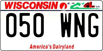 WI license plate 050WNG
