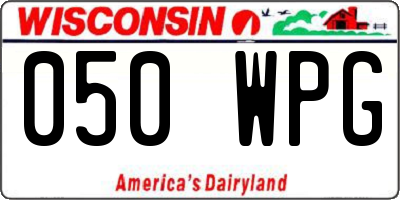 WI license plate 050WPG