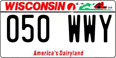 WI license plate 050WWY