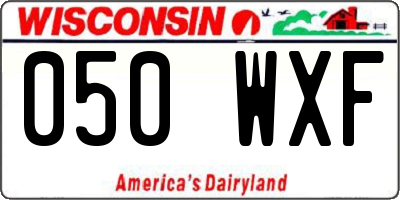 WI license plate 050WXF