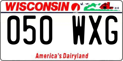 WI license plate 050WXG