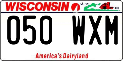 WI license plate 050WXM