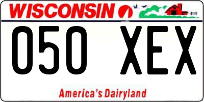 WI license plate 050XEX