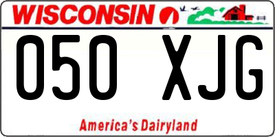 WI license plate 050XJG