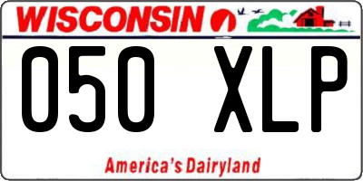 WI license plate 050XLP