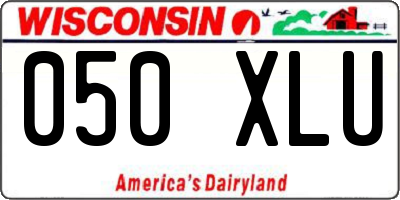 WI license plate 050XLU