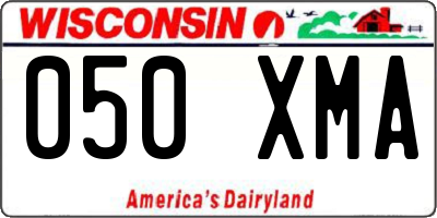WI license plate 050XMA