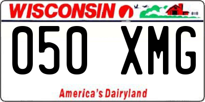 WI license plate 050XMG