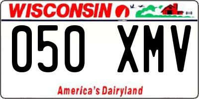 WI license plate 050XMV