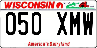 WI license plate 050XMW