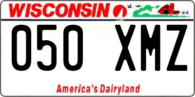 WI license plate 050XMZ