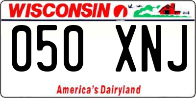 WI license plate 050XNJ