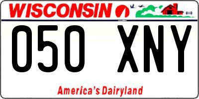WI license plate 050XNY