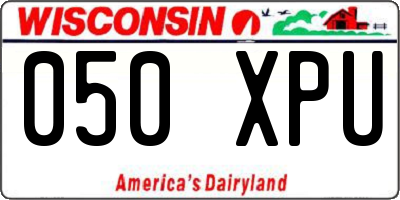 WI license plate 050XPU