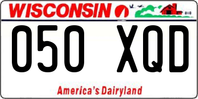 WI license plate 050XQD
