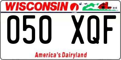 WI license plate 050XQF