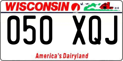 WI license plate 050XQJ