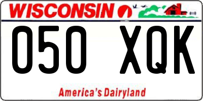 WI license plate 050XQK