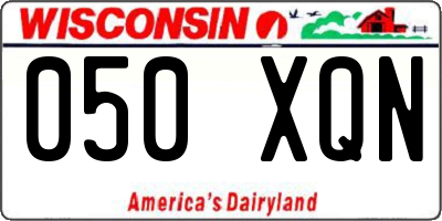 WI license plate 050XQN