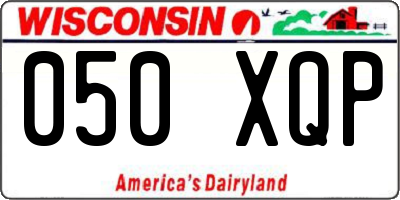 WI license plate 050XQP