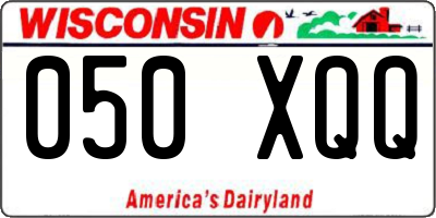 WI license plate 050XQQ