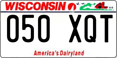 WI license plate 050XQT