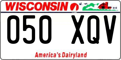 WI license plate 050XQV