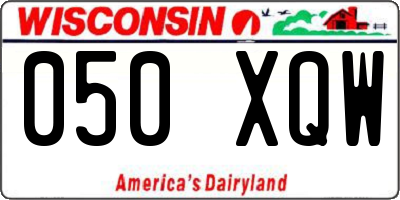 WI license plate 050XQW