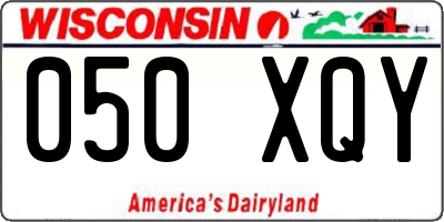 WI license plate 050XQY