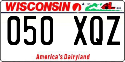 WI license plate 050XQZ