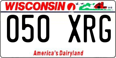 WI license plate 050XRG