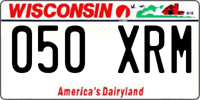 WI license plate 050XRM
