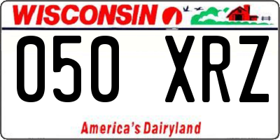 WI license plate 050XRZ