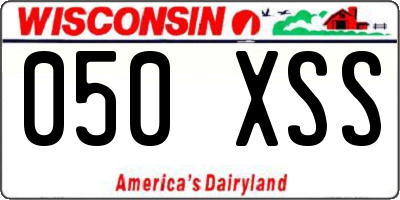 WI license plate 050XSS