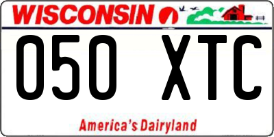 WI license plate 050XTC