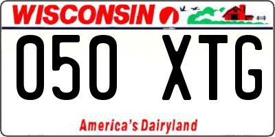 WI license plate 050XTG