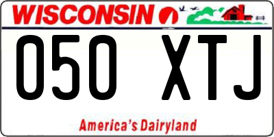 WI license plate 050XTJ