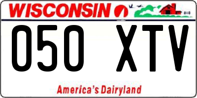 WI license plate 050XTV