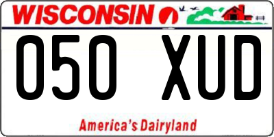 WI license plate 050XUD