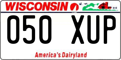 WI license plate 050XUP