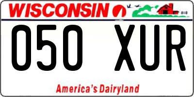 WI license plate 050XUR