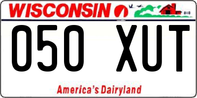 WI license plate 050XUT