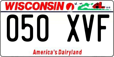 WI license plate 050XVF