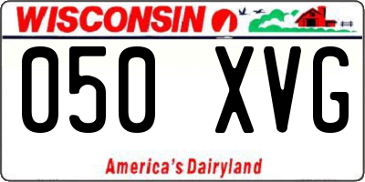 WI license plate 050XVG
