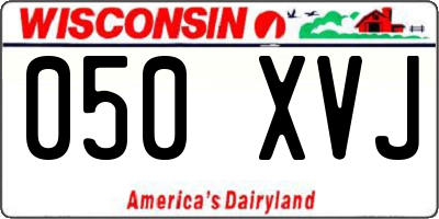 WI license plate 050XVJ